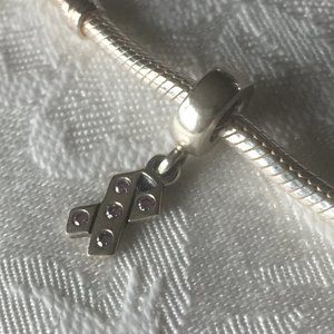 NWOT Pandora Charm - Breast Cancer - Retired